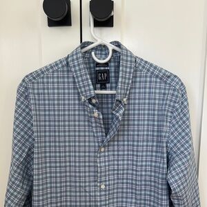 GAP Men's Blue Plaid Shirt